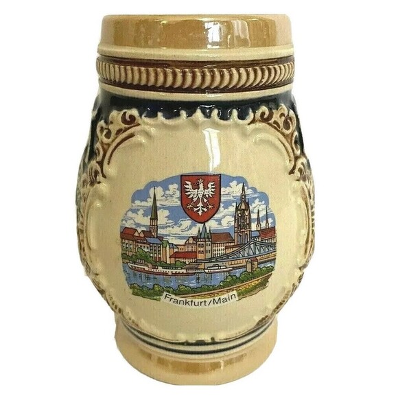 Lerchen Ceramic Beer Stein Mug West Germany Original Collectible Vintage German - Picture 1 of 6